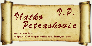 Vlatko Petrašković vizit kartica